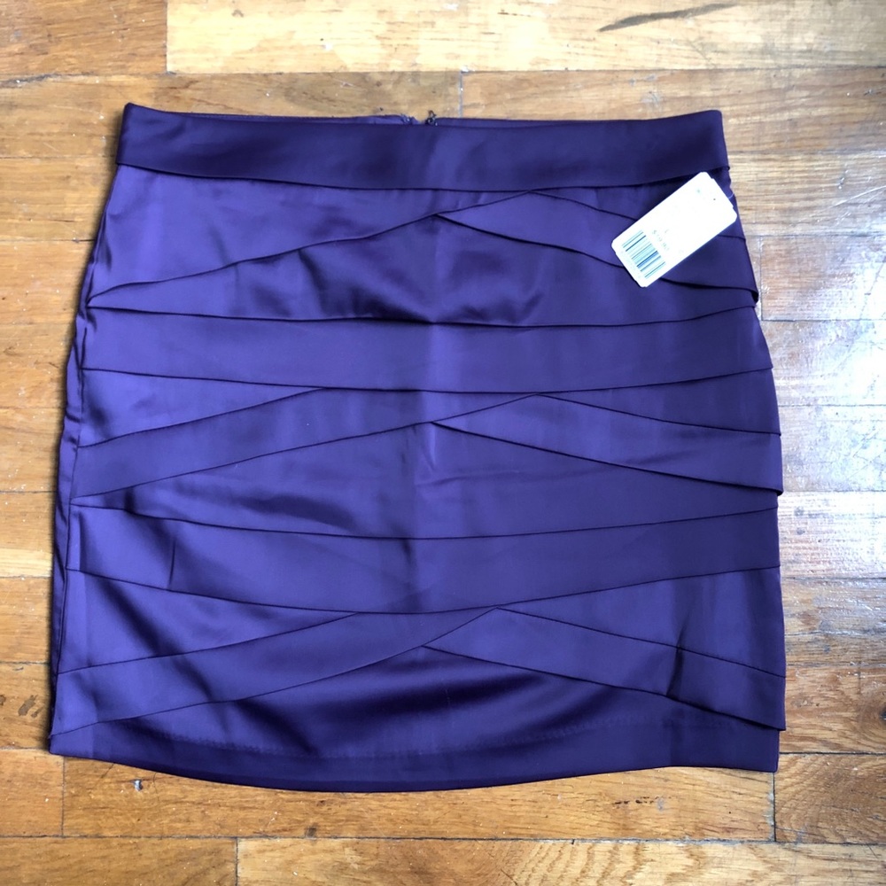 NWT Forever 21 Purple Satin Mini Skirt - Size L